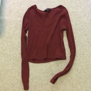 Cropped long sleeve top shop